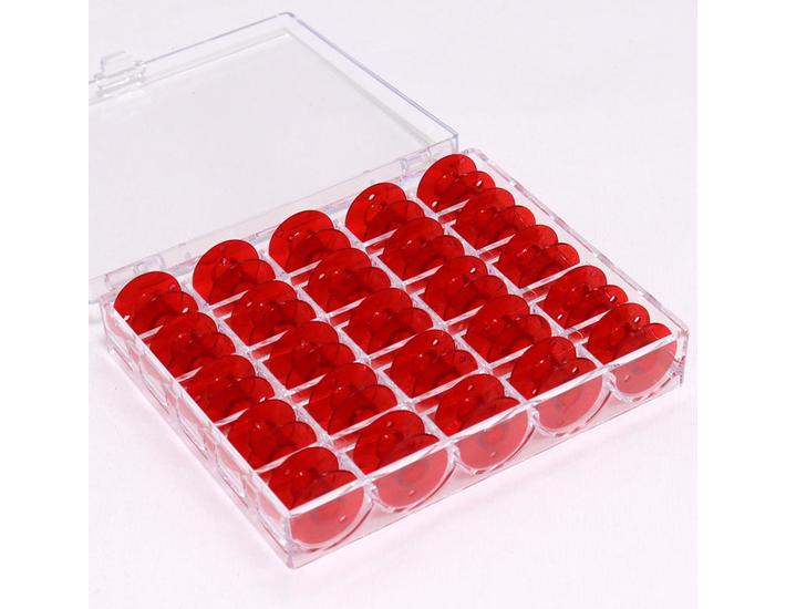 25 sztuk czerwonych szpulek Janome w pudełku - Janome 200277501