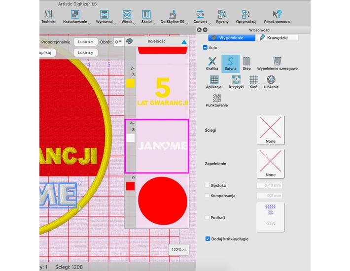  Profesjonalny program do projektowania haftów Janome Artistic Digitizer, fig. 5 